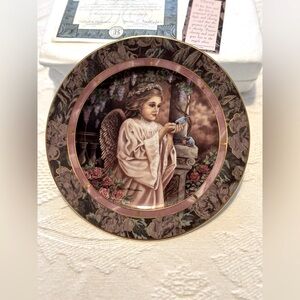 Bradford Exchange-Garden Of Innocence-Angel Plate -"Charity" 1993